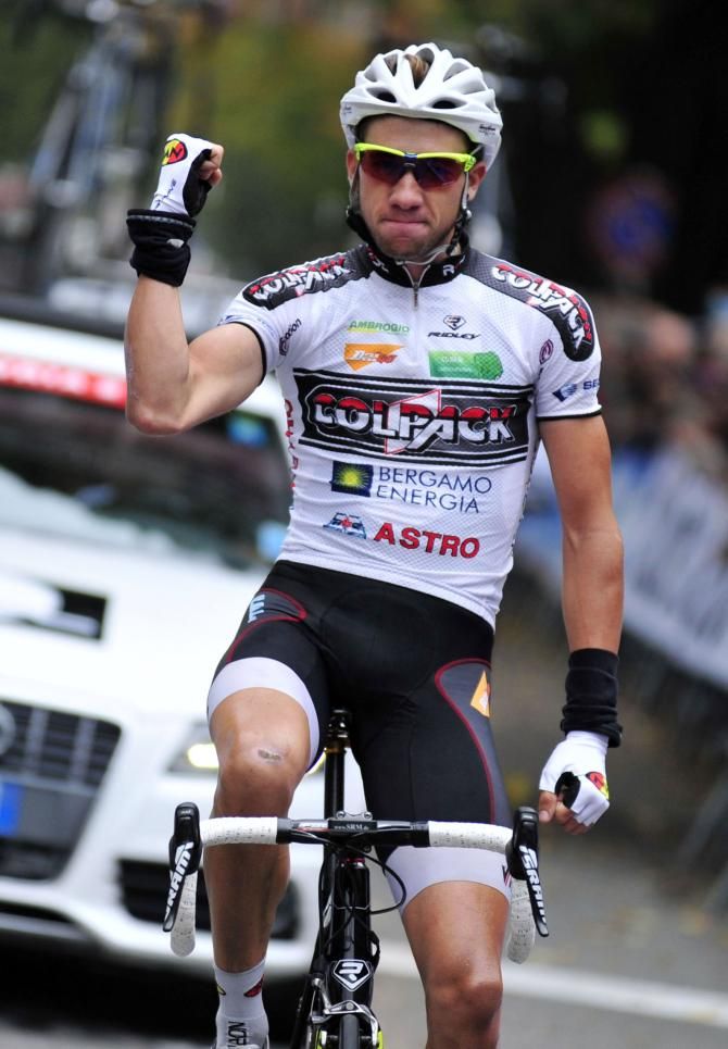 Davide Villella (Colpack) enjoys his solo victory