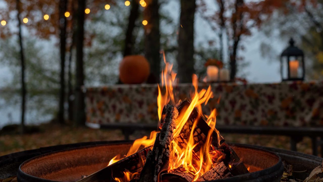 fire pit outdoors