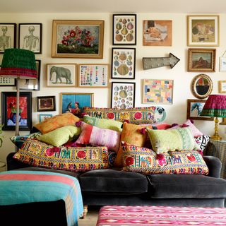 Chloe Jonsason cushions in vintage indian fabrics