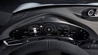 Porsche Taycan Driver Display at Frankfurt Motor Show 2019