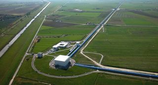 The Virgo detector near Pisa, Italy, made its first detection of gravitational waves in August 2017.