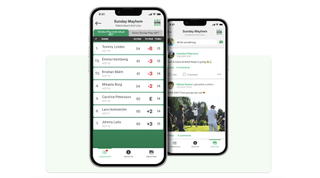 Golf GameBook pictured on two smartphones