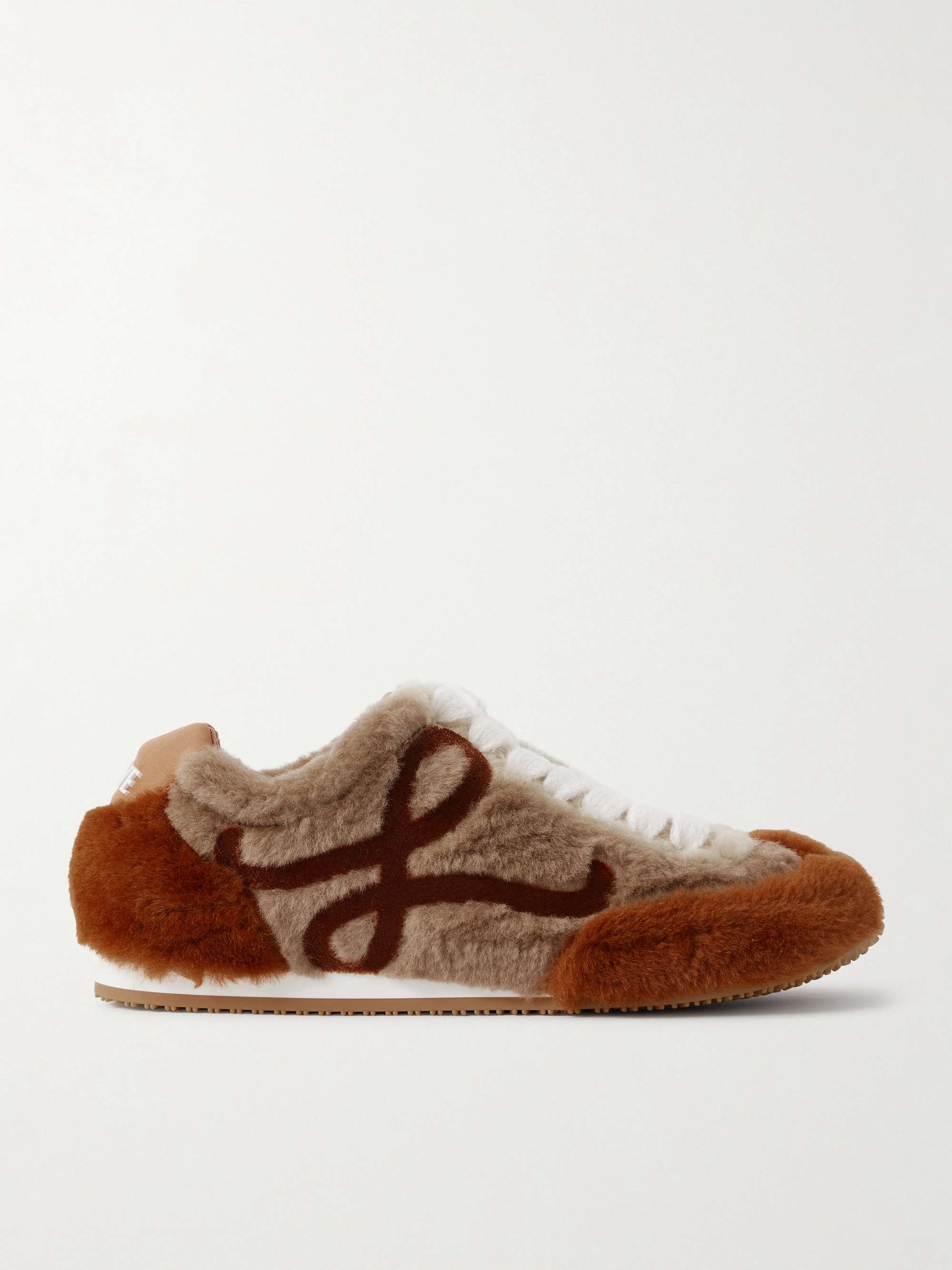 Ballet Runner 2.0 Leather-Trimmed Shearling Sneakers