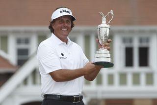 Mickelson holds the Claret Jug