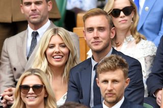 Mollie King and Stuart Broad attend day six of the Wimbledon Tennis Championships.