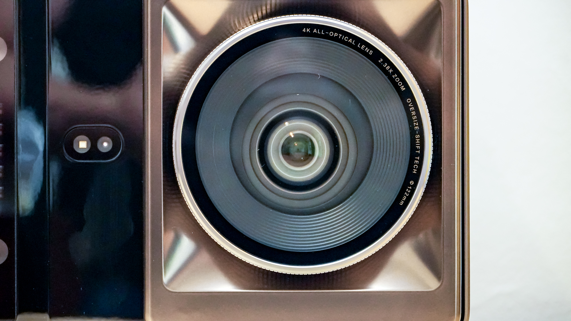 A Hisense XR10 Projector on a table