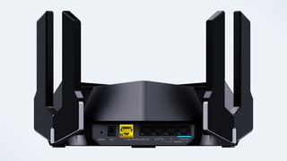 A back view of the Reyee RG-E6 gaming router showing the ports