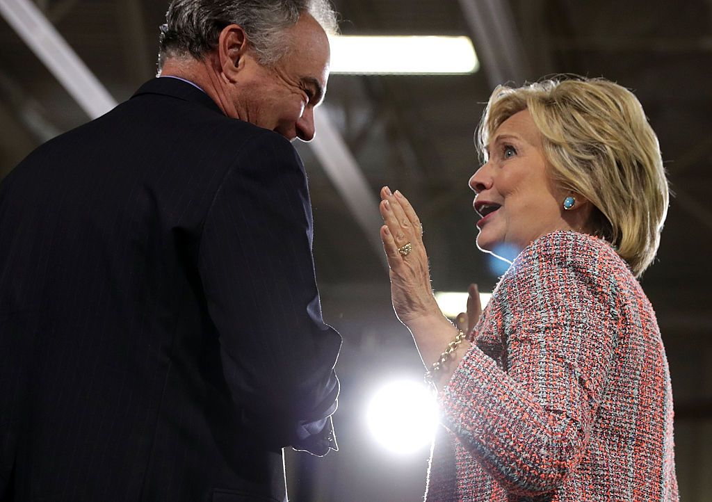 Hillary Clinton and Tim Kaine