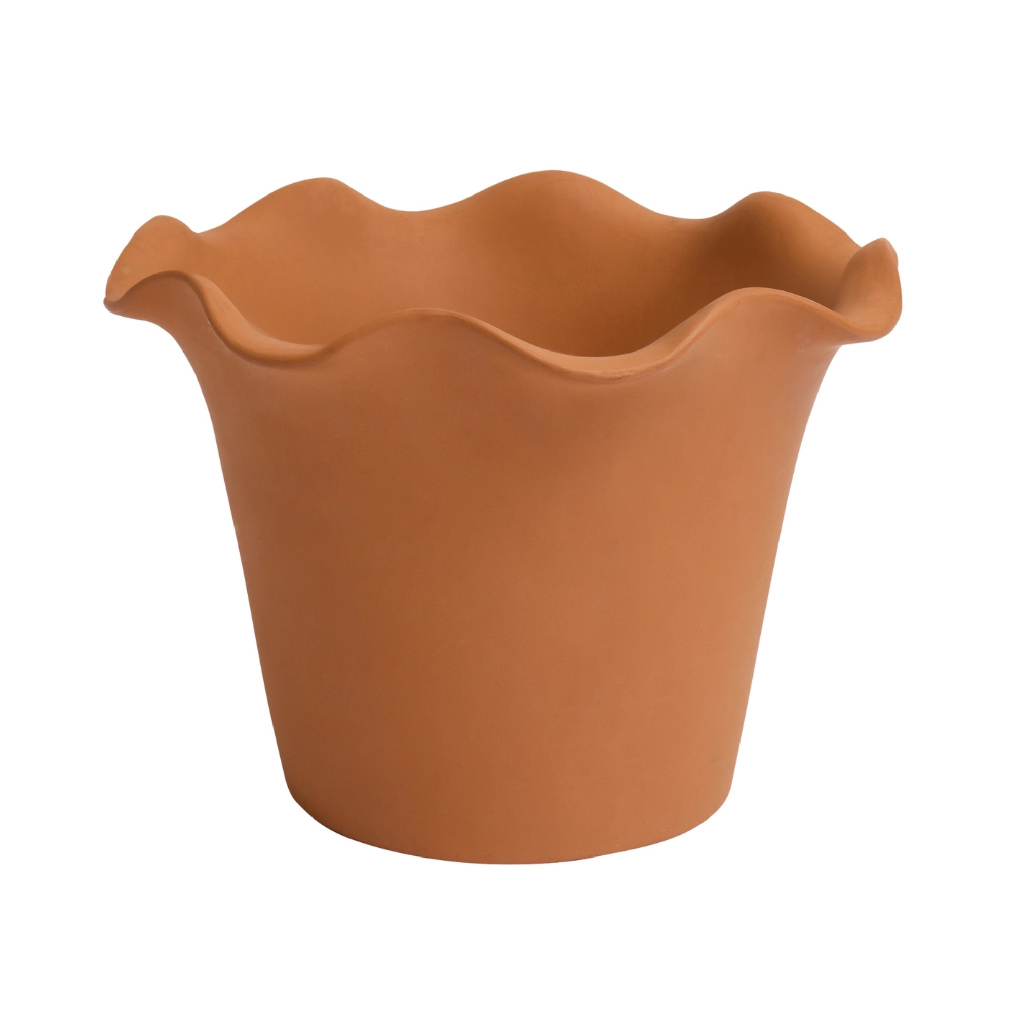 Habitat, Scalloped 28.5cm Clay Planter, Large