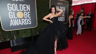 Red carpet, Dress, Red, Carpet, Flooring, Premiere, Fashion, Gown, Little black dress, Event,