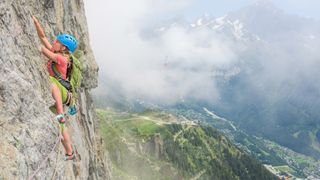 what is sport climbing: climber on the Brevent