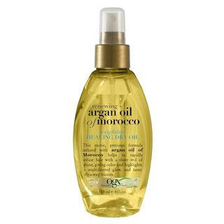 Ogx Renewing + Argan Oil of Morocco Weightless Healing Dry Oil Spray, Lightweight Hair Oil Mist for Split Ends, Frizzy Hair and Flyaways, Paraben-Free, Sulfated-Surfactants Free, 4 Fl Oz