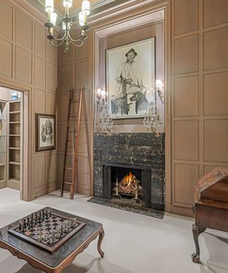 Bing Crosby's former home's fireplace