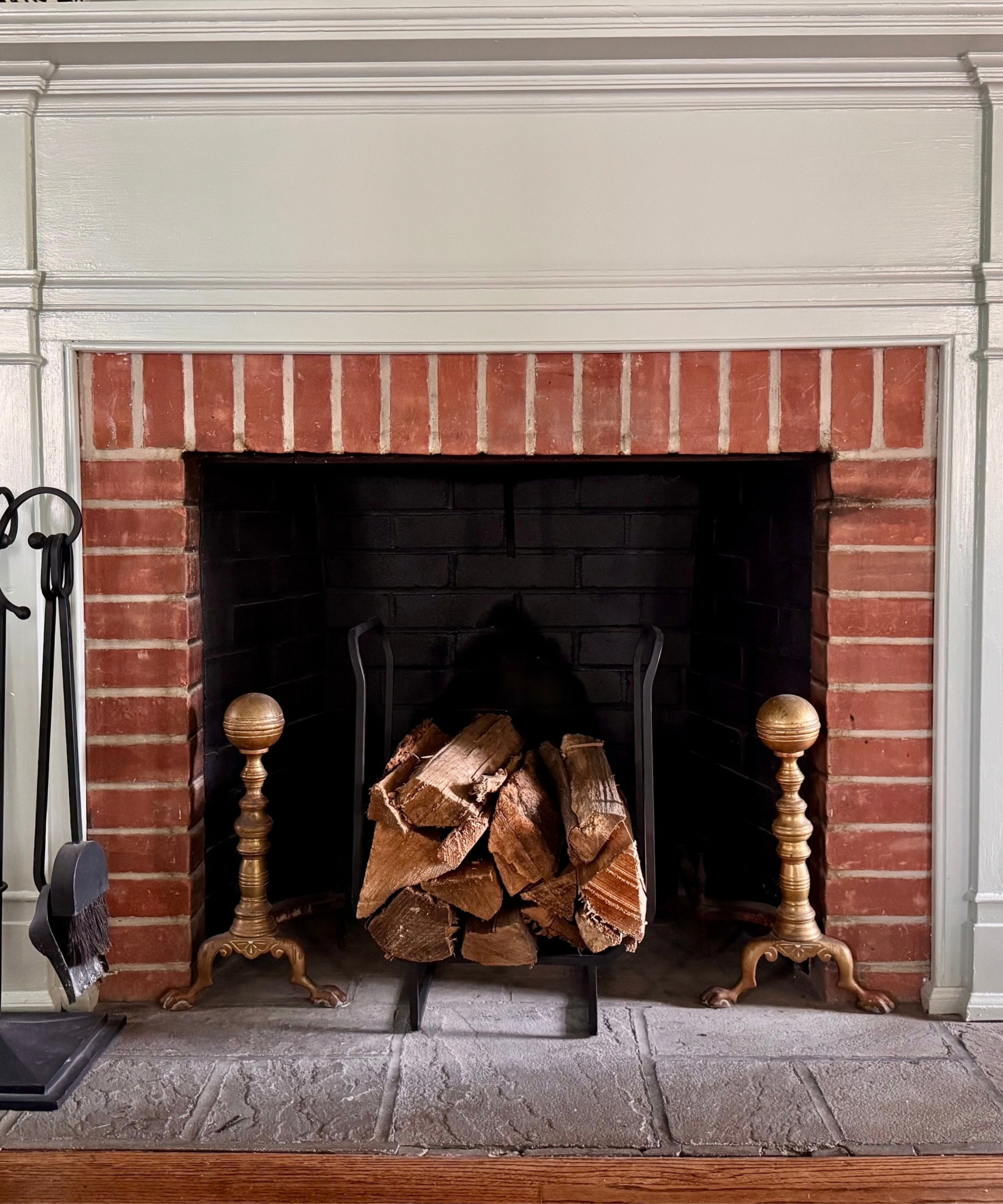 logs in a fireplace
