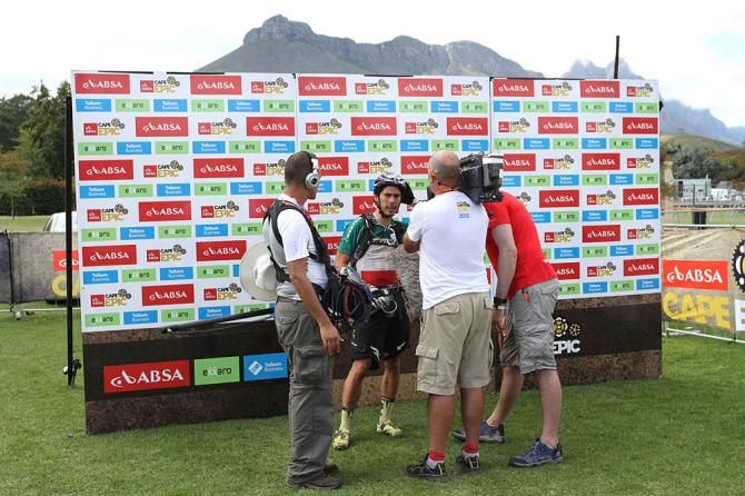 Marco Fontana talks to the media