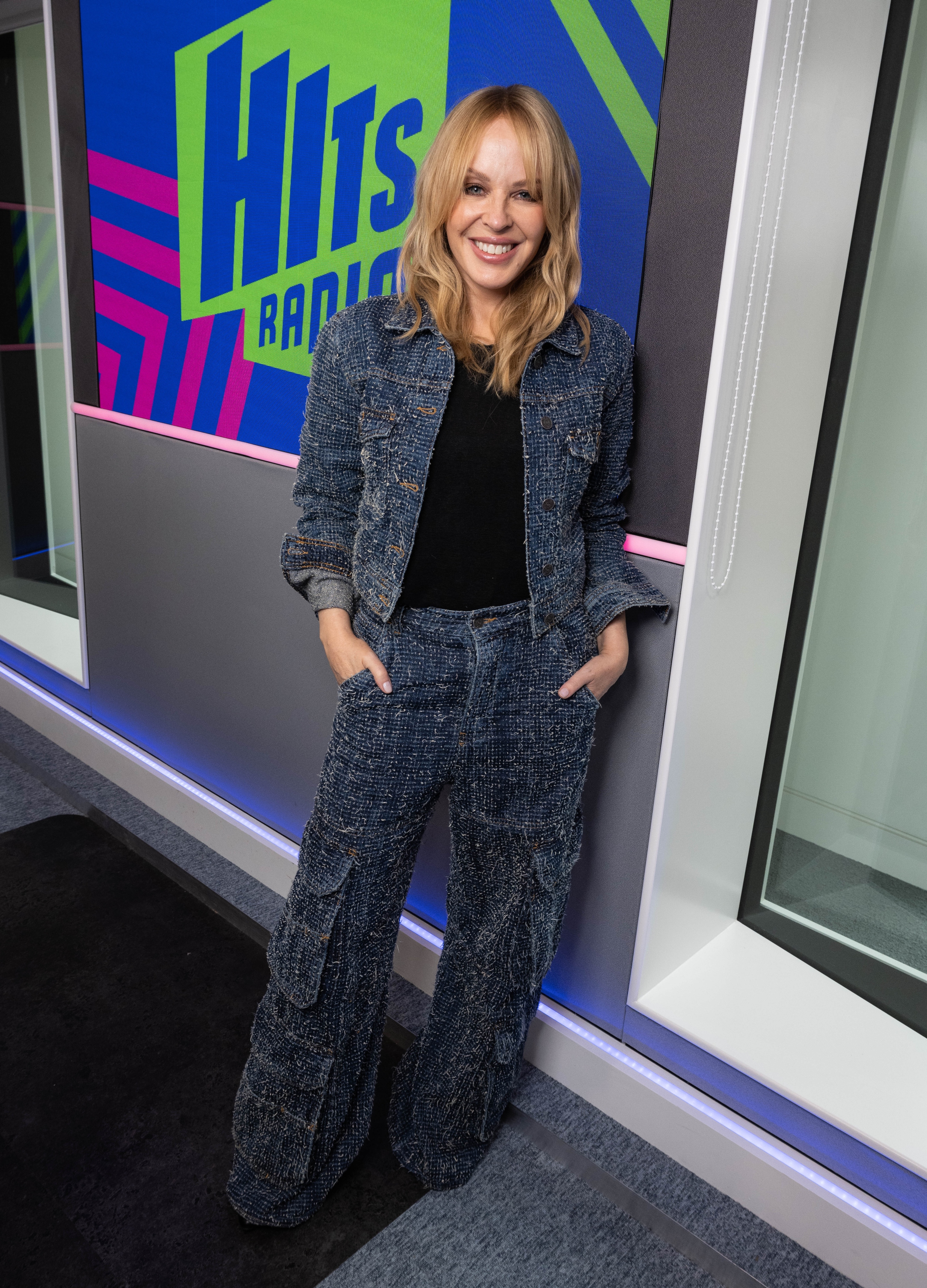 Kylie Minogue wearing double denim