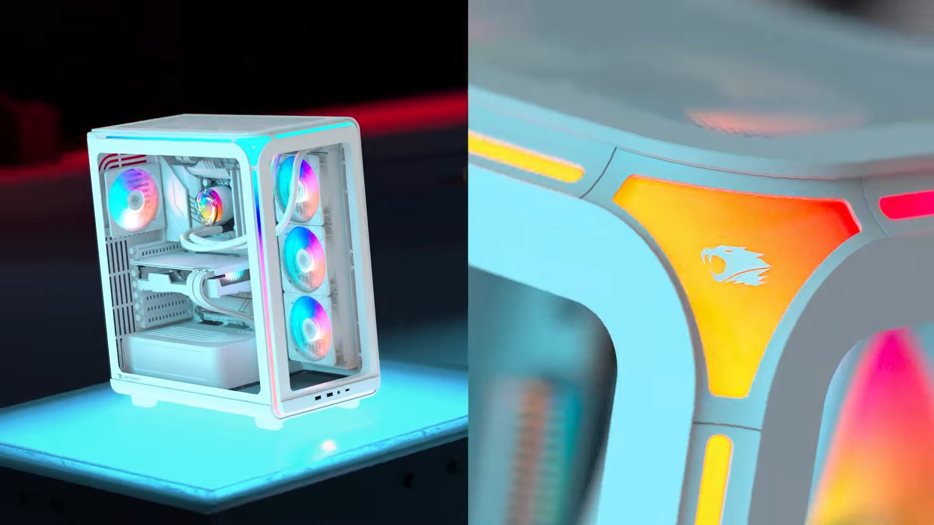 PC Gaming case with RGB lighting