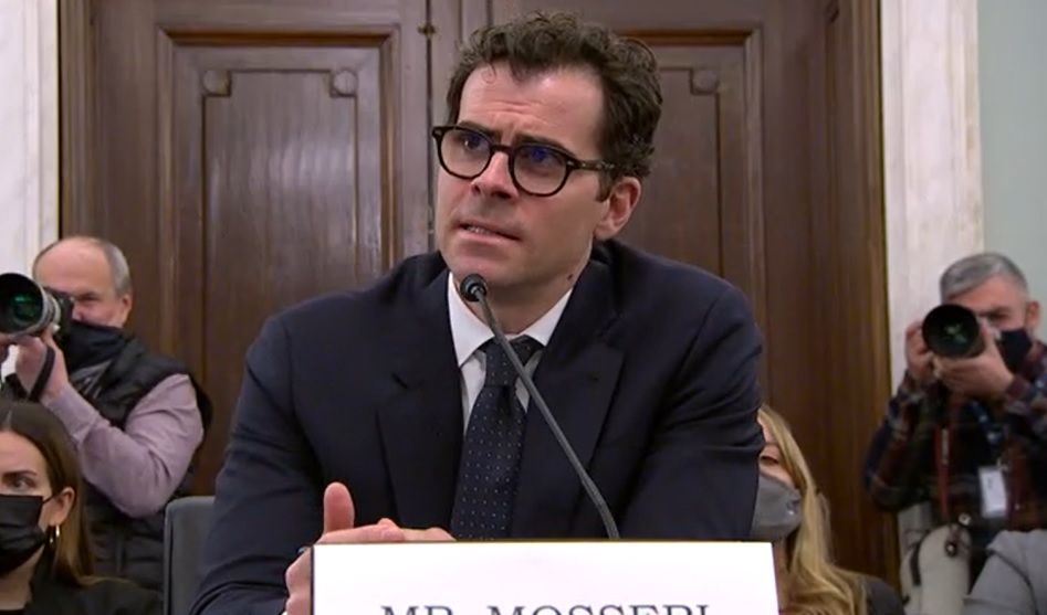 Instagram&#039;s Adam Mosseri during a Hill hearing