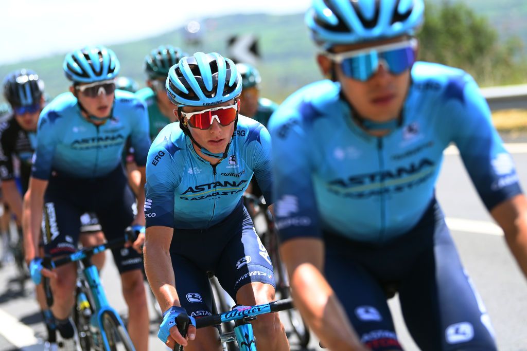 ETNA PIAZZALE RIFUGIO SAPIENZA ITALY MAY 10 Vadim Pronskiy of Kazahkstan and Team Astana Qazaqstan competes during the 105th Giro dItalia 2022 Stage 4 a 172km stage from Avola to Etna Piazzale Rifugio Sapienza 1899m Giro WorldTour on May 10 2022 in Etna Piazzale Rifugio Sapienza Italy Photo by Tim de WaeleGetty Images