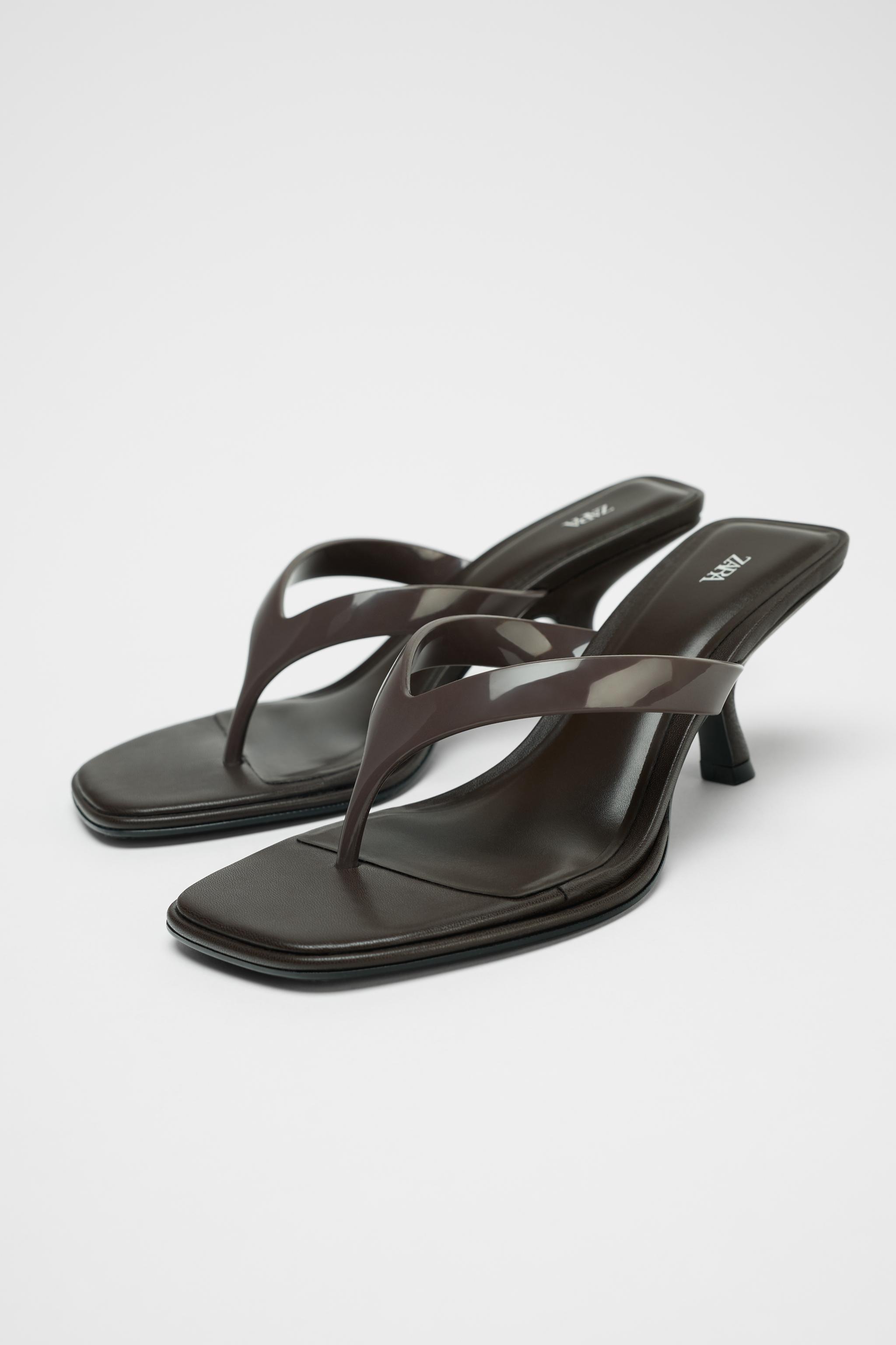 Asymmetric Heeled Sandals