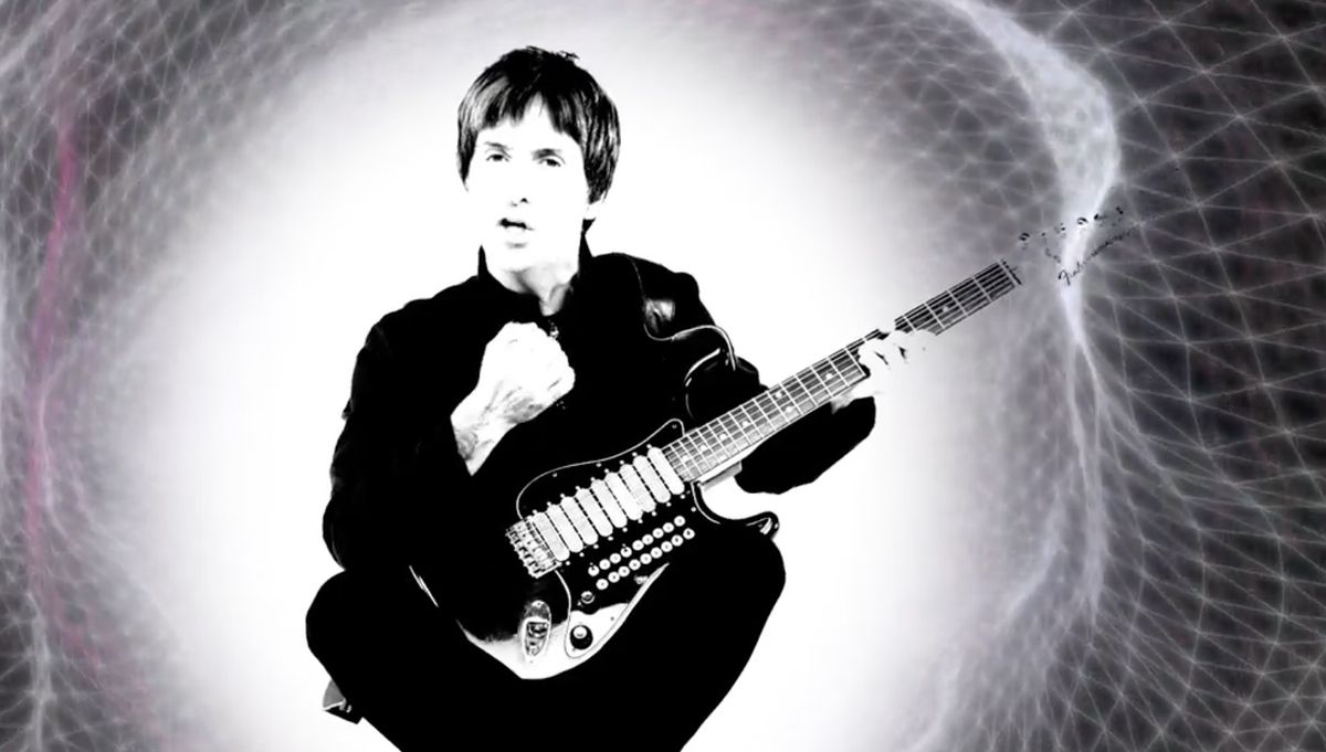 Johnny Marr plays a very unique custom Stratocaster