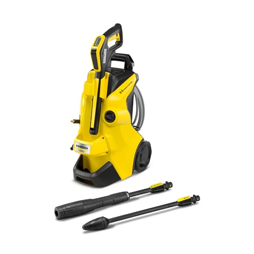 K&amp;auml;rcher K 4 Power Control Flex Pressure Washer, Pressure: Max. 130 Bar, Flow Rate: 420 L/h, Area Coverage: 30 M&amp;sup2;/h, Water Filter, Weight: 11.5 Kg, High-Pressure Flex Hose, Dirt Blaster, Spray Lance