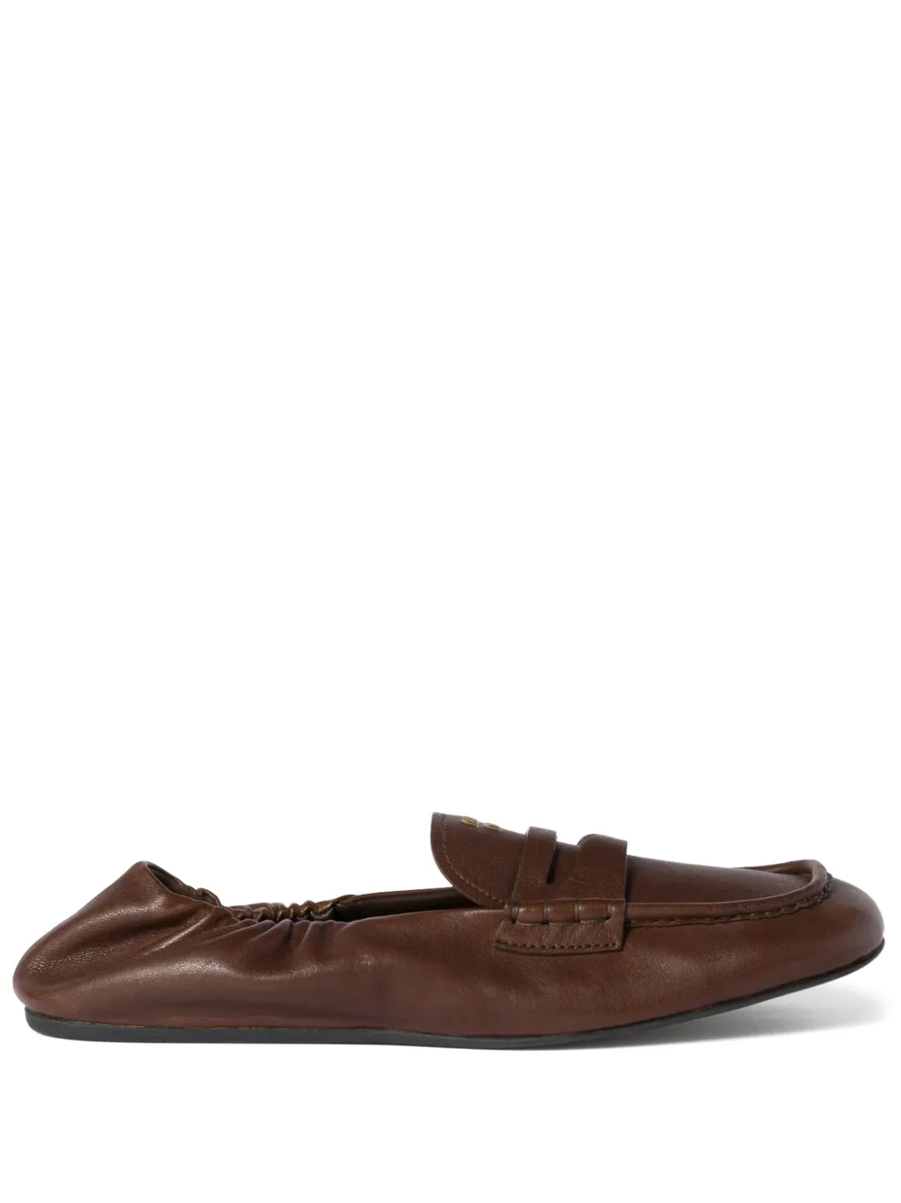 Miu Miu Embossed-Logo Loafers | 36