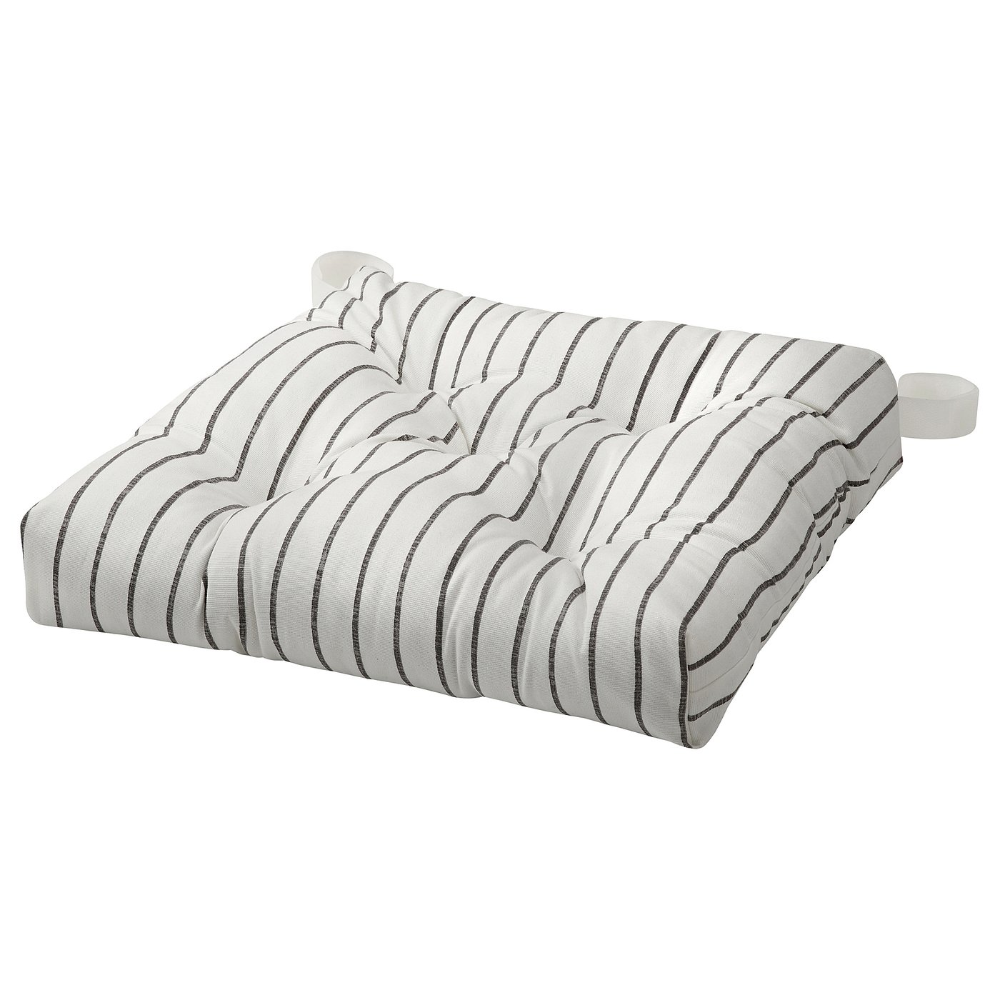 Malinda Chair Pad - Stripe Gray 16/14x15x3 "