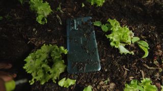 Nokia X30 5G in a garden