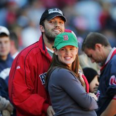united states october 01 ben affleck and wife jennifer garner, whos expecting their first child, are on hand to cheer on the boston red sox during a game against the new york yankees at fenway park the yanks later beat the red sox, 8 4, to take home their eighth consecutive al east championship photo by linda cataffony daily news archive via getty images