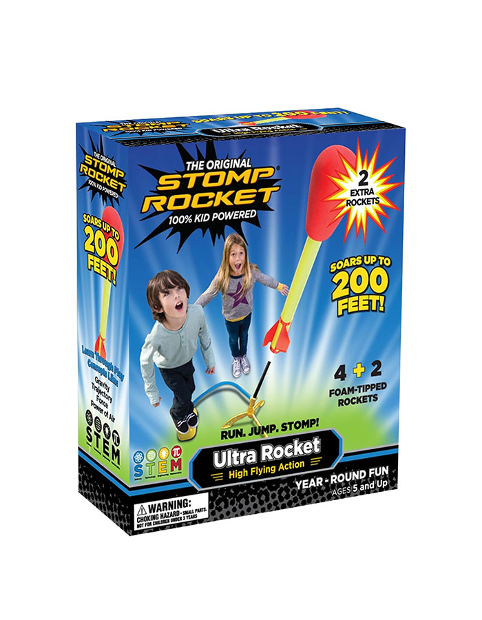 Stomp Rocket Ultra Rocket Launcher for Kids, 4 Rockets - Fun Backyard &amp;amp; Outdoor Kids Toys Gifts for Boys &amp;amp; Girls - High Flying Toy Foam Blaster Set - Multi-Player Adjustable Launch Stand