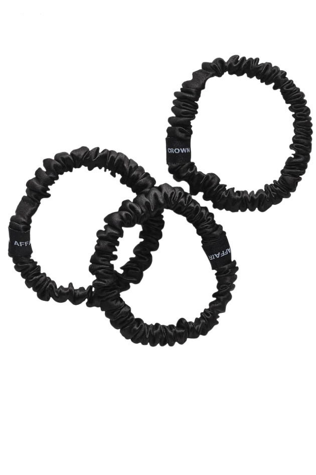 Crown Affair, The Silk Scrunchie No. 001 Set - Black