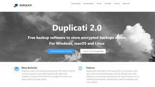 Best backup software: Duplicati