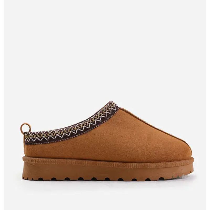 Where's That From, Aztec Detail Faux Fur Lining Mini Boots