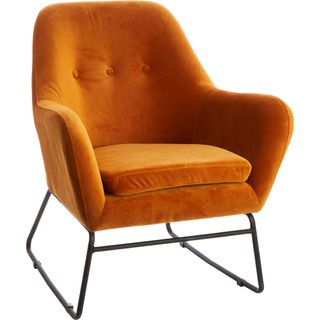 orange armchair