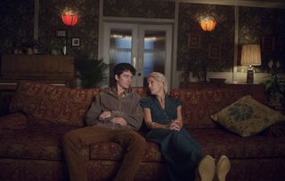 Asa Butterfield and Gillian Anderson in Sex Education season one