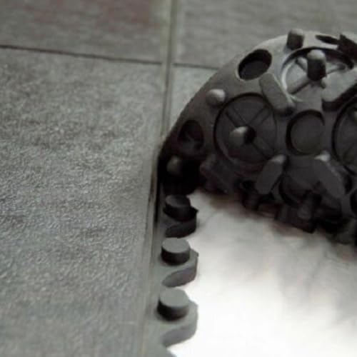 Gym Mat Rubber Interlocking Floor Tiles - Heavy Duty - 14mm X 900mm X 900mm (1 Mat)