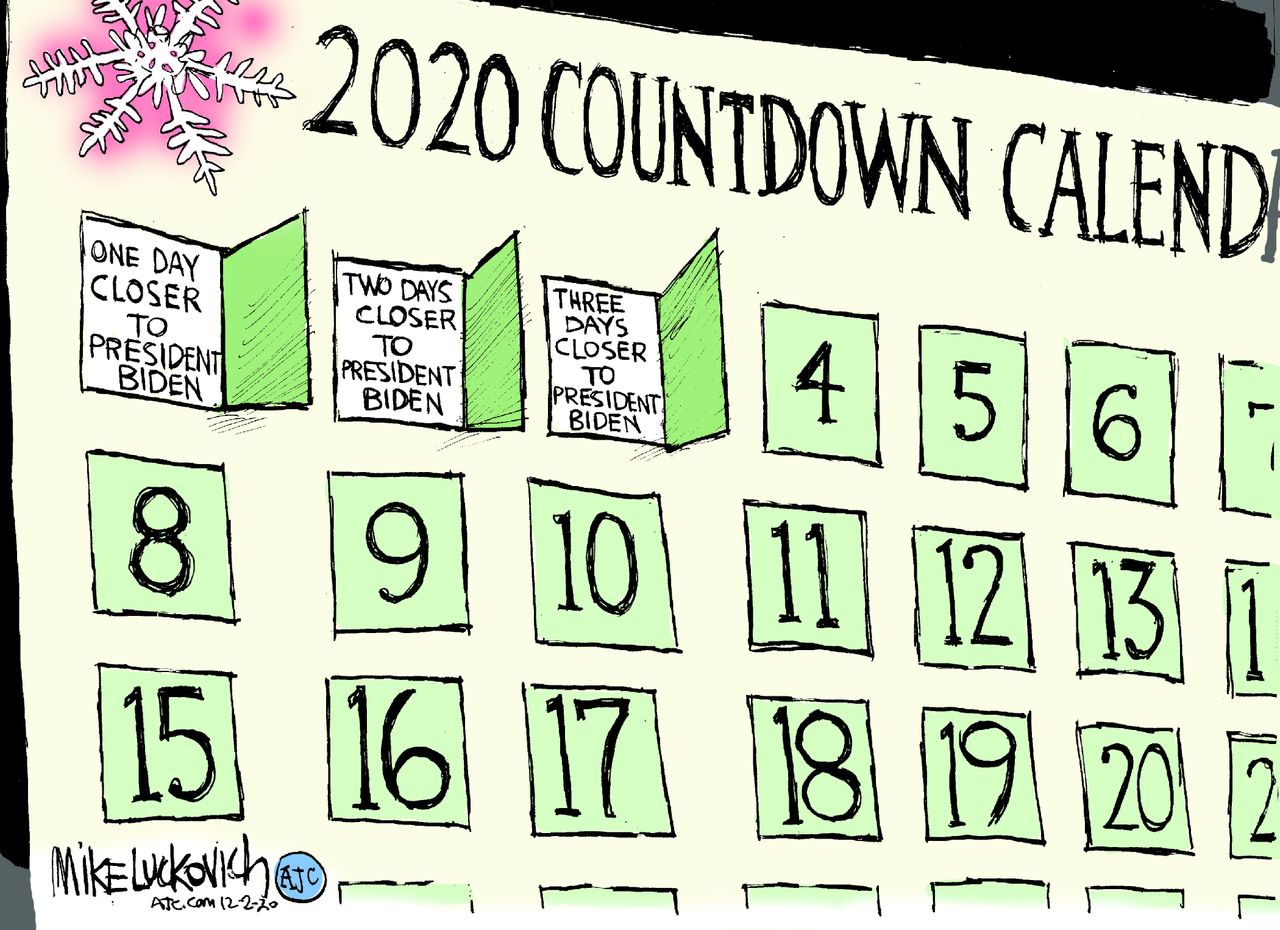 Political Cartoon U.S. Biden advent calendar