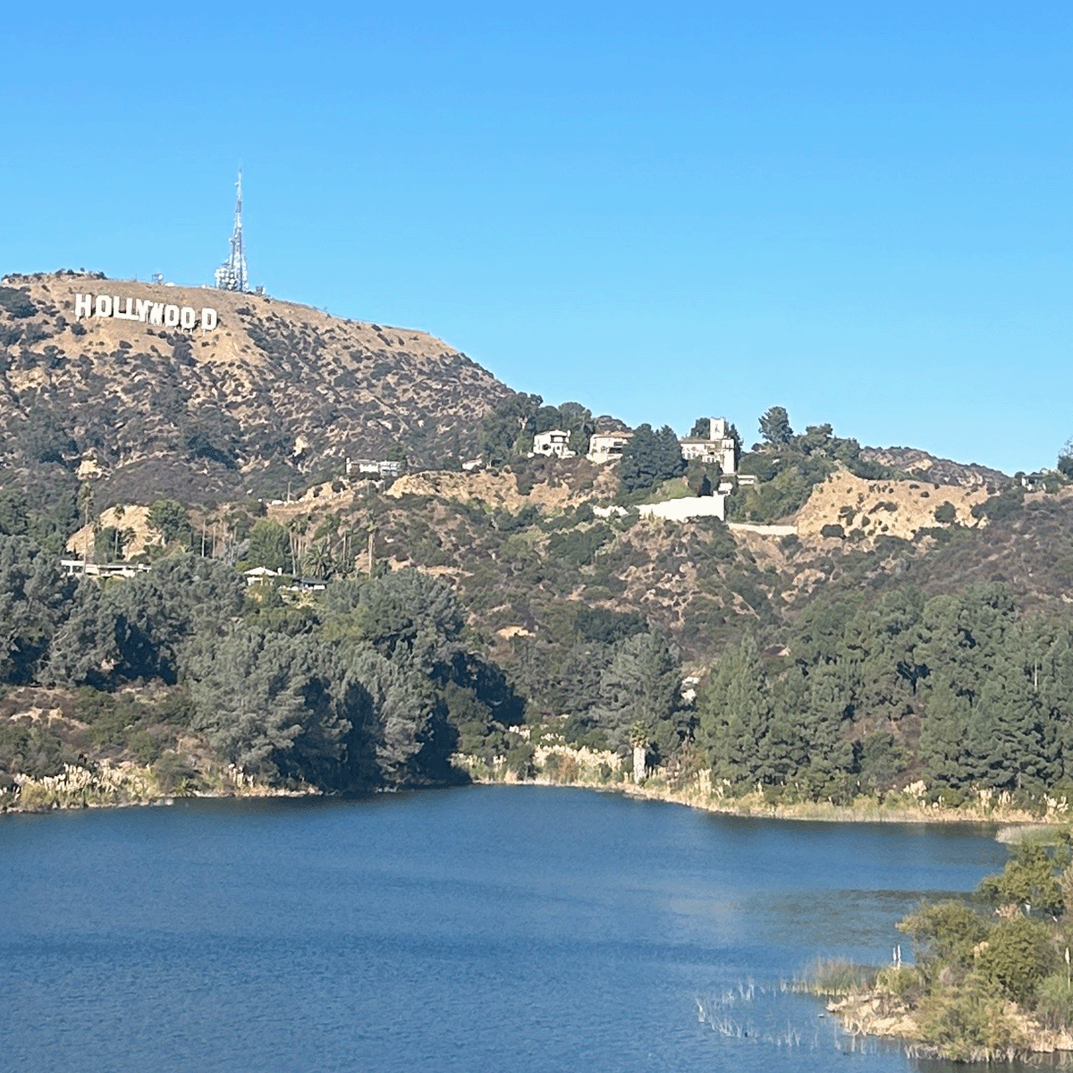 Photo of the Hollywood sign.