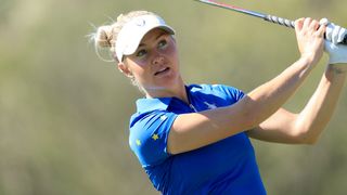 Charley Hull takes a shot at the Solheim Cup