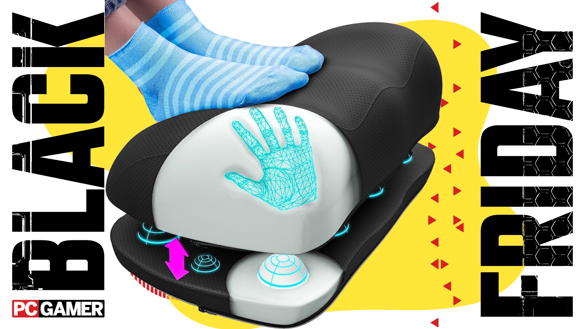 Everlasting Comfort Adjustable Cloud Foot Rest for Under Desk at Work with Pressure Point Nodes for Black Friday 2025