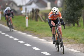 Anna van der Breggen rides solo to the finish of Tour of Flanders