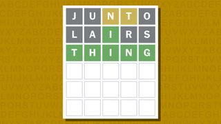 Wordle answer for game 944 on a yellow background