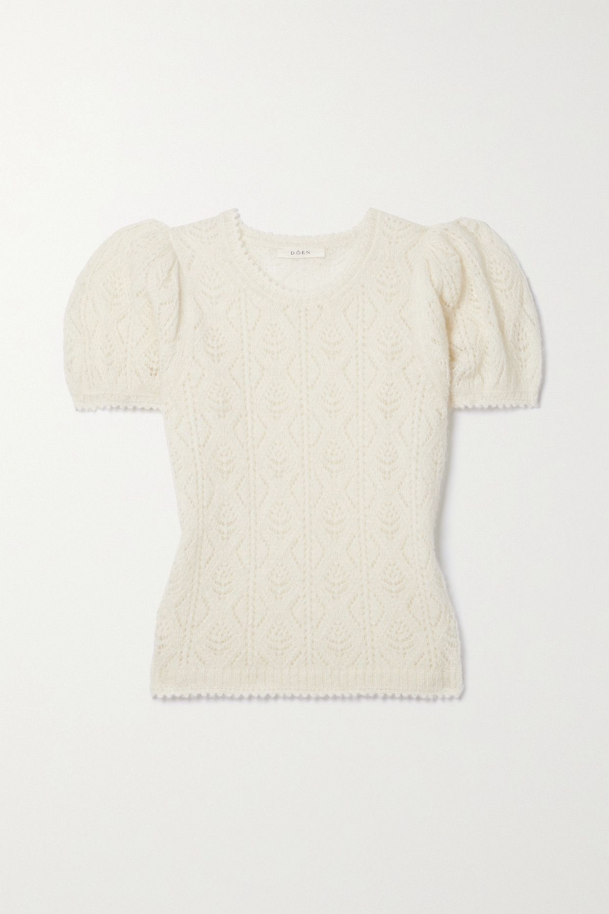 Carena Pointelle-Knit Alpaca-Blend Top