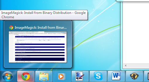 Hover over the icons in the task bar and you can get a thumbnail view of open applications.