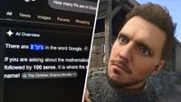 A split image of Google's AI Overview results and Henry from Kingdom Come Deliverance 2