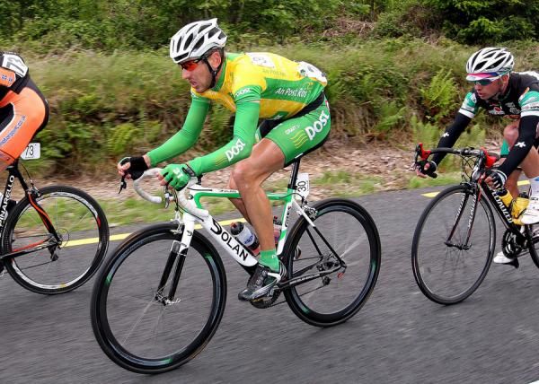 Race Leader Gediminas Bagdonas of the An Post Sean Kelly team on the road to Tramore