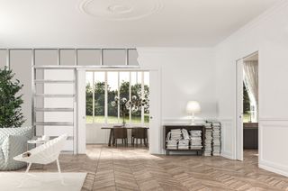 ECLISSE pocket doors in a living area of a home