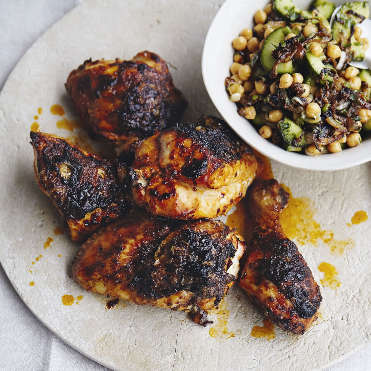 Harissa Chicken - chickpea salad - woman&amp;home