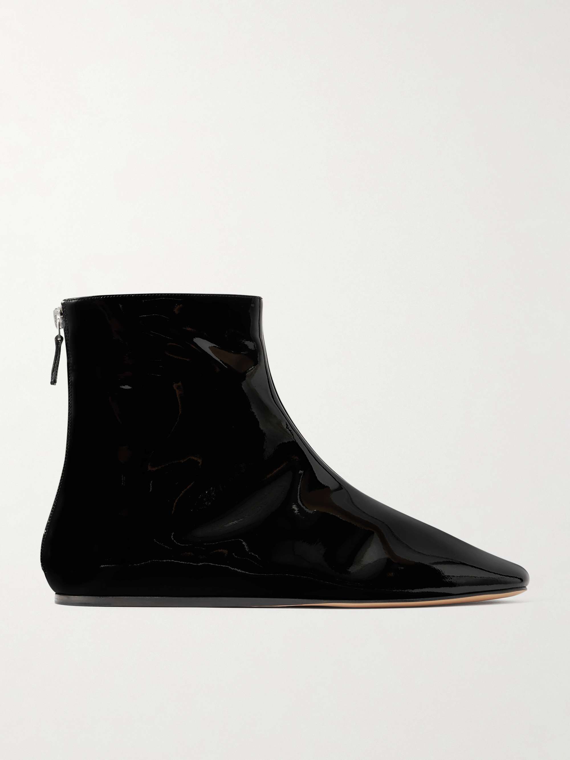 Luna Patent-Leather Ankle Boots